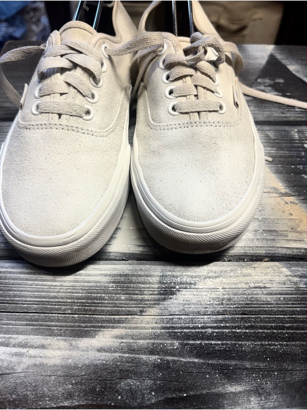 Vans Authentic Low Top Sneakers in cream & white women 8